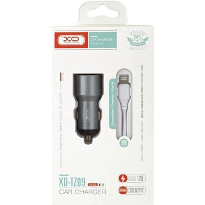 Зарядний пристрій XO 1xUSB + cable USB to Lightning TZ09 gray (6920680873517) Вінниця - фото 2