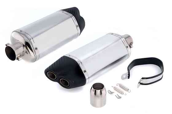 Глушник (тюнінг) 460*130mm (нержавіюча сталь, три-овал, карбон світлий, прямоток, mod:8) 118 Київ