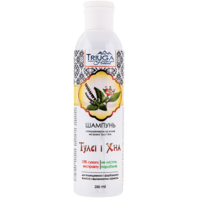 Шампунь Triuga С кондиционером на основе экстракта Тулси и Хны 250 мл (4820164640142) Винница - изображение 1