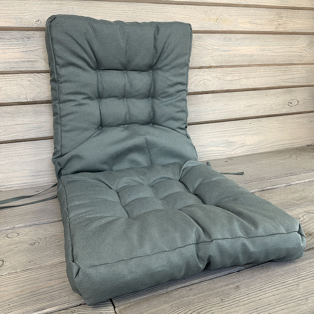 Подушка для стільців (50x120х8 см) подвійна Decorator Sawana колір сіро-блакитний 84-165 Київ - фото 1