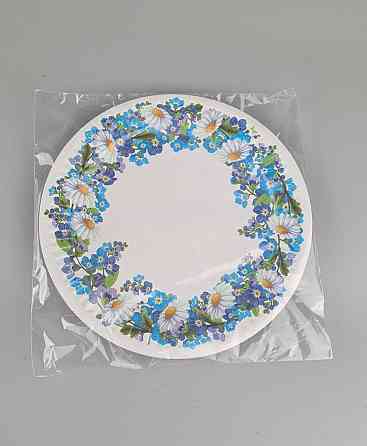 Паперова тарілка з малюнком 18 см "No 1" Рожевий візерунок 10 шт (1 пачка) Харків