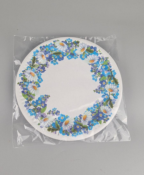 Паперова тарілка з малюнком 18 см "No 1" Рожевий візерунок 10 шт (1 пачка) Харків - фото 2