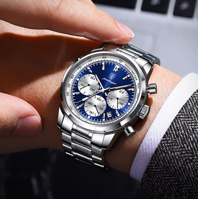 Годинник чоловічий наручний Poedagar Petros Silver Сріблястий Вінниця - фото 5