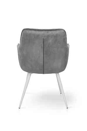 Крісло Наомі, білий/ велюр світл-сірий Київ