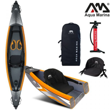 Каяк одноместный AQUA MARINA TOMAHAWK Air-K 12'4 - надувной быстроходный одноместный каяк Киев