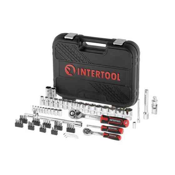 Набір інструментів INTERTOOL 1/2 "& 1/4", 73 од., Cr-V STORM - зручний набір у надійному кейсі Львів