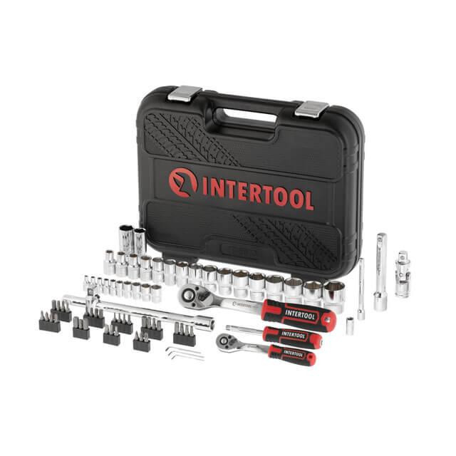 Набір інструментів INTERTOOL 1/2 "& 1/4", 73 од., Cr-V STORM - зручний набір у надійному кейсі Львів - фото 3