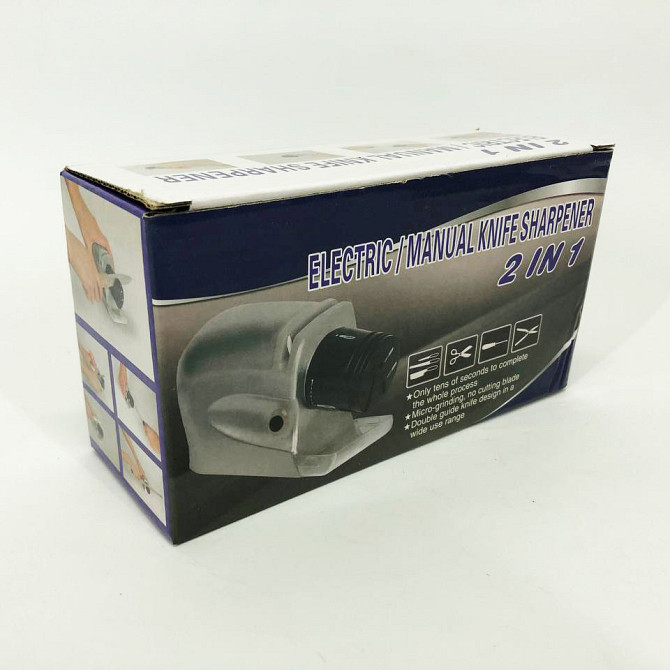 Міні точильний верстат ELECTRIC SHARPENER 220 В, Побутова електроточила для ножів, Ножеточка OM-327 від мережі Київ - фото 1