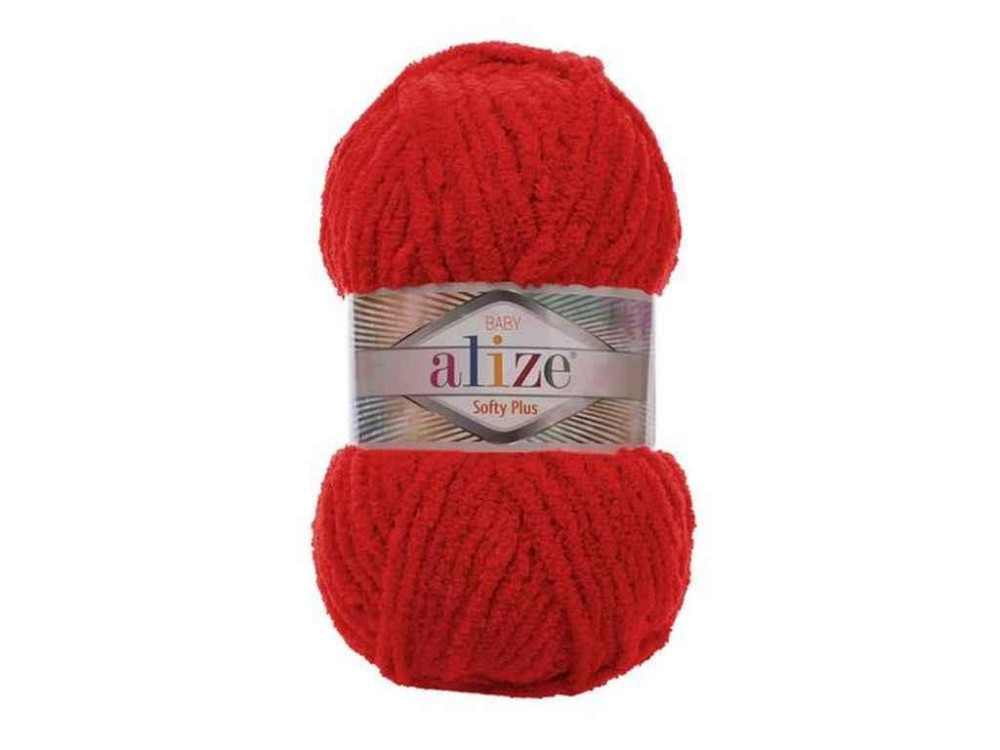 Пряжа Softy Plus 56 5шт/уп красный 100% микрополиэстер 100г 120м ТМ Alize Киев - изображение 1