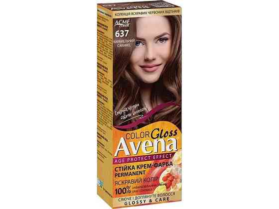 Крем-фарба для волосся Gloss Color 637 Карамель ТМ AVENA Київ