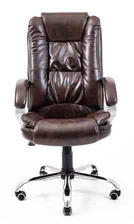Офісне Крісло Керівника Richman California Titan Dark Brown Хром М1 Tilt Коричневий Київ