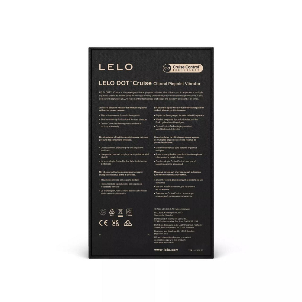 Кліторальний вібратор LELO DOT Cruise Peach Please, точкова стимуляція, технологія Infinite Loop Sex Aura Київ - фото 7