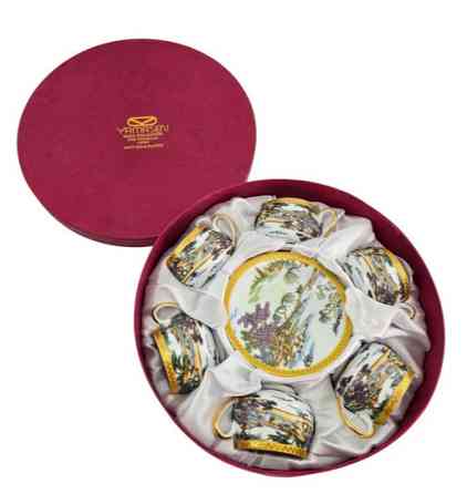 Сервиз чайно-кофейный 6 персон фарфор Пейзаж Киев