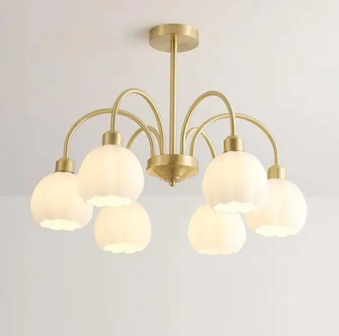 Світлодіодна люстра Тюльпан 5000 (Золота) на 6 плафонів Вінниця - фото 2