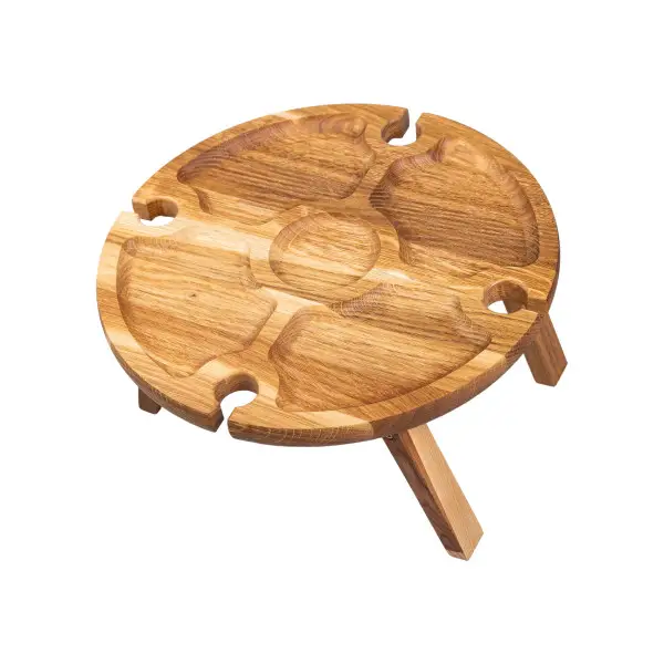 Деревянный круглый винный столик на ножках 35 см Киев - изображение 8