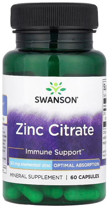 Цинк цитрат Swanson Zinc Citrate 50mg 60 caps Київ - фото 1