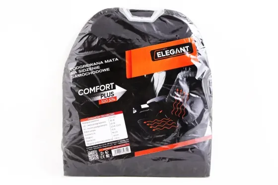 Накидка на сидіння з підігрівом Elegant 95x45sм чорний Вінниця