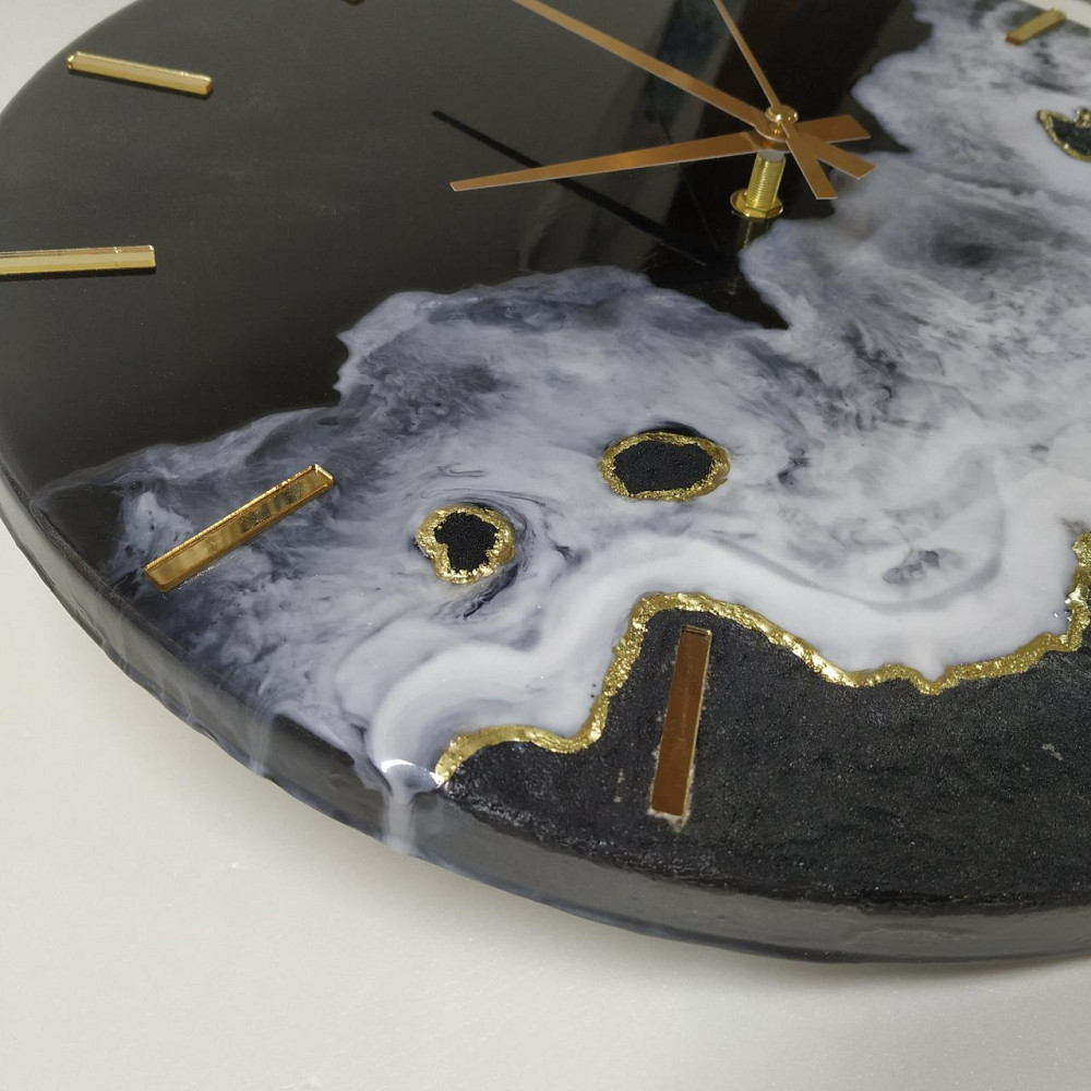 Часы настенные 40 см из эпоксидной смолы ручной работы Днепр - изображение 5