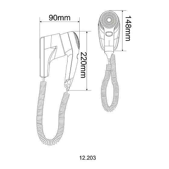 Фен HOTEC 12.203 ABS White (000019609) Киев
