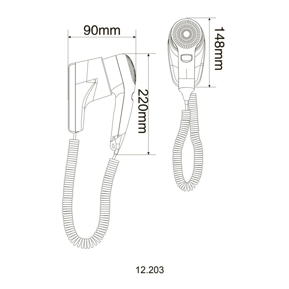 Фен HOTEC 12.203 ABS White (000019609) Киев - изображение 3