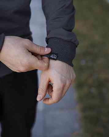 Свитшот мужской однотонный темно-серый Pobedov 001 Киев