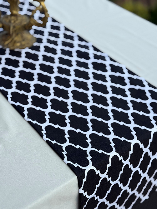 Ecotton Ранер доріжка Ecotton DUCK 45x170 см для обіднього столу водовідштовхувальна чорно-біло Коломия - фото 1