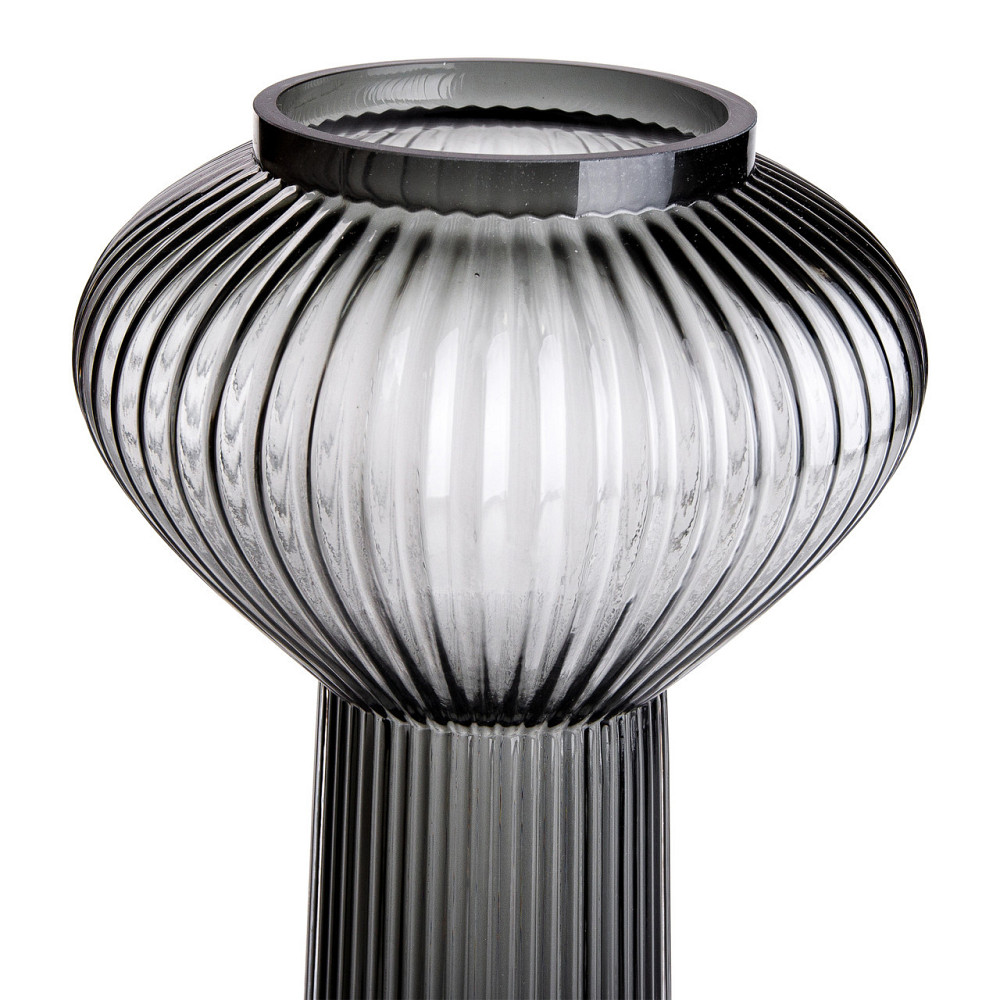 Скляна ваза 30 см сіра HP-1718 Київ - фото 2