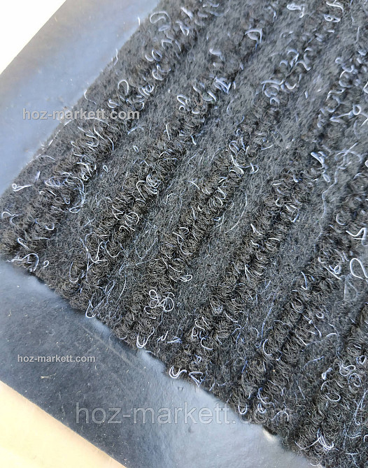 Коврик 90 х 150 см черный влаговпитывающий килим Харьков - изображение 10