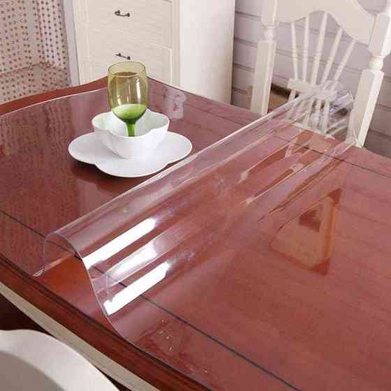 М'яке скло Прозора силіконова скатертина на стіл Soft Glass Захист для меблів 1.4х1.0 м (товщина 1.5 Вінниця