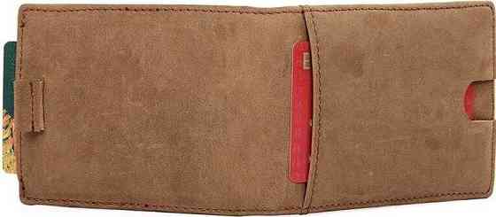 Зажим для денег из натуральной кожи Коричневый (Vintage) Киев