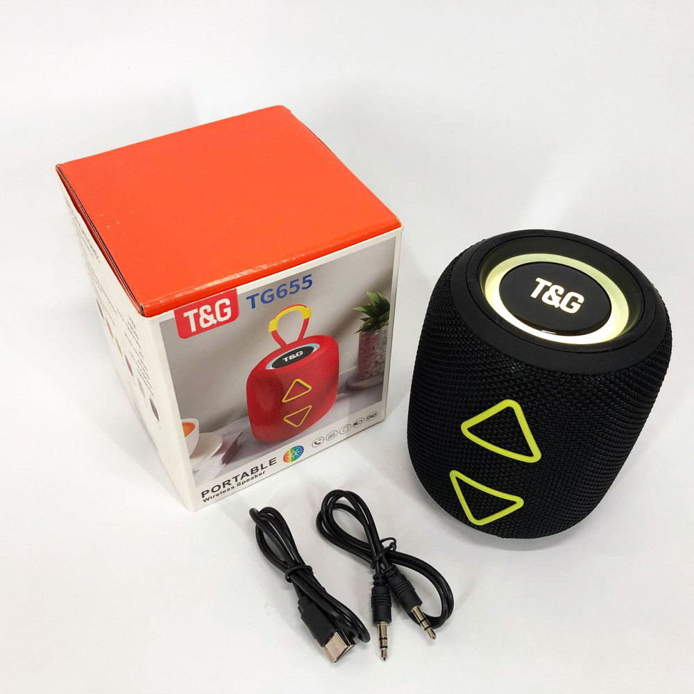 Недорогі портативні колонки, Колонка блютуз світлова, Портативна колонка для пк акумуляторна RW-91 Львів - фото 8