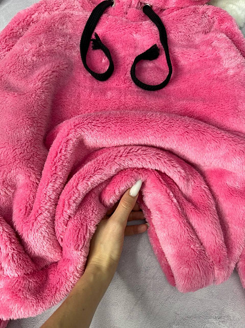 Теплый женский плюшевый костюм двойка плюшевый двухсторонний мех Розовый Одесса - изображение 13