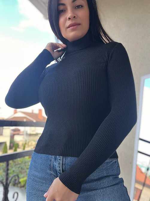 Светр жіночий A-N 920 водолазка гольф рубчик високий комір one size, чорний, one size Київ - фото 15