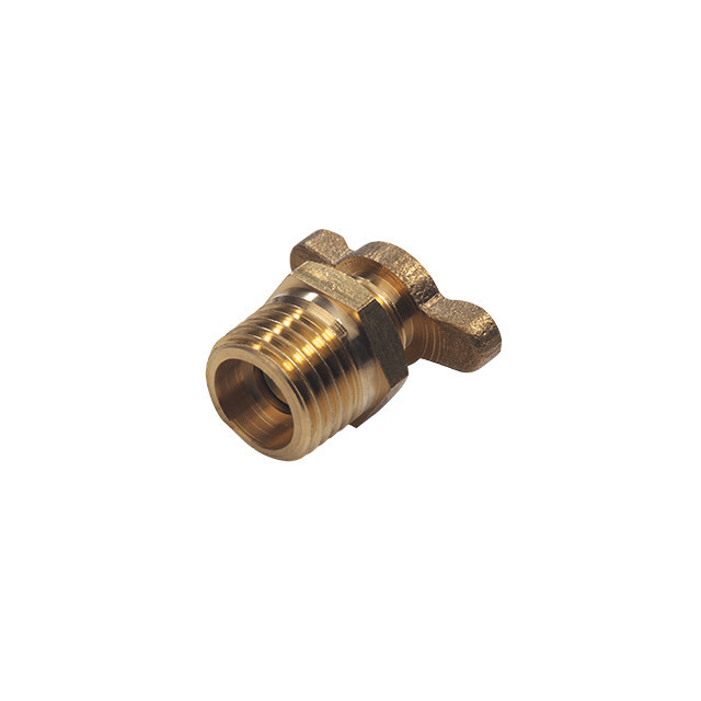 Клапан зливний латунний для компресорів, 1/4", вентиль "баранчик" INTERTOOL PT-5021 Київ - фото 1