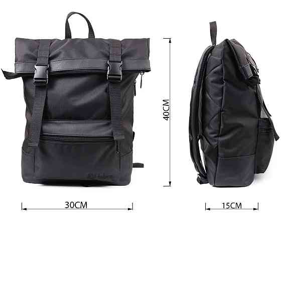 Рюкзак для ноутбука із вставками еко-шкіри FABRA 22582 Чорний Київ