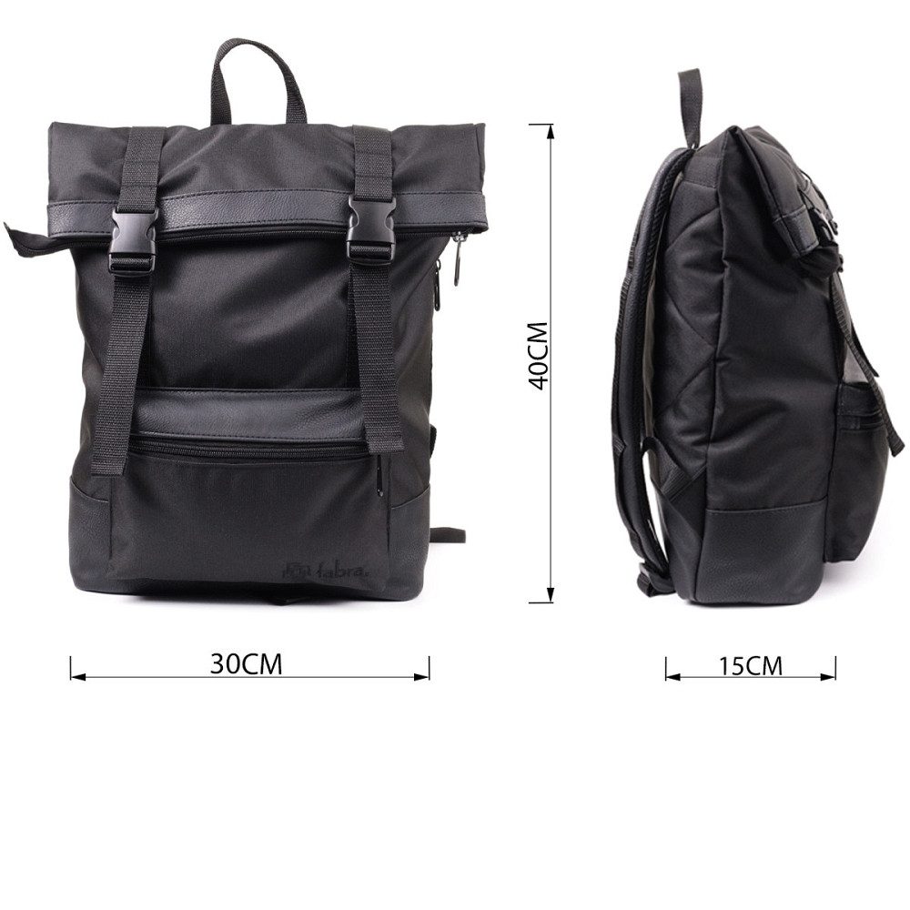 Рюкзак для ноутбука із вставками еко-шкіри FABRA 22582 Чорний Київ - фото 2