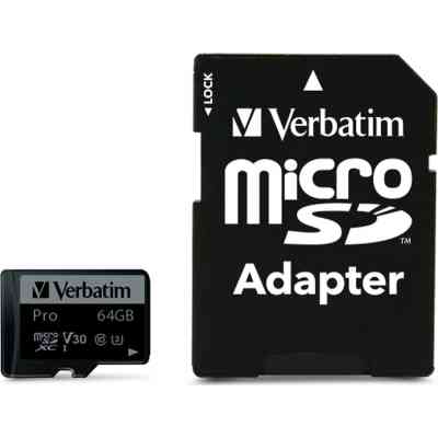 Карта пам'яті Verbatim 64GB microSDXC class 10 UHS-III PRO (47042) Вінниця