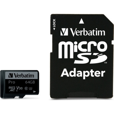Карта пам'яті Verbatim 64GB microSDXC class 10 UHS-III PRO (47042) Вінниця - фото 1