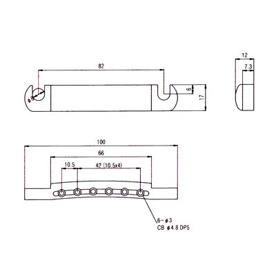 Струнодержатель для гитары Paxphil TS001 Black Винница - изображение 2