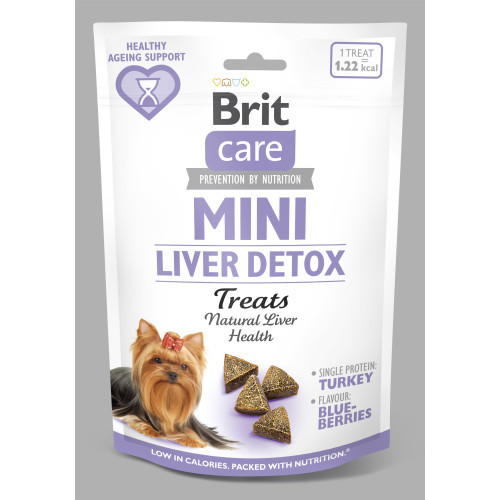 Лакомство Brit Care Mini Treats Liver Detox для собак малых пород детокс печени индейка вкус черника 50 г Киев - изображение 3