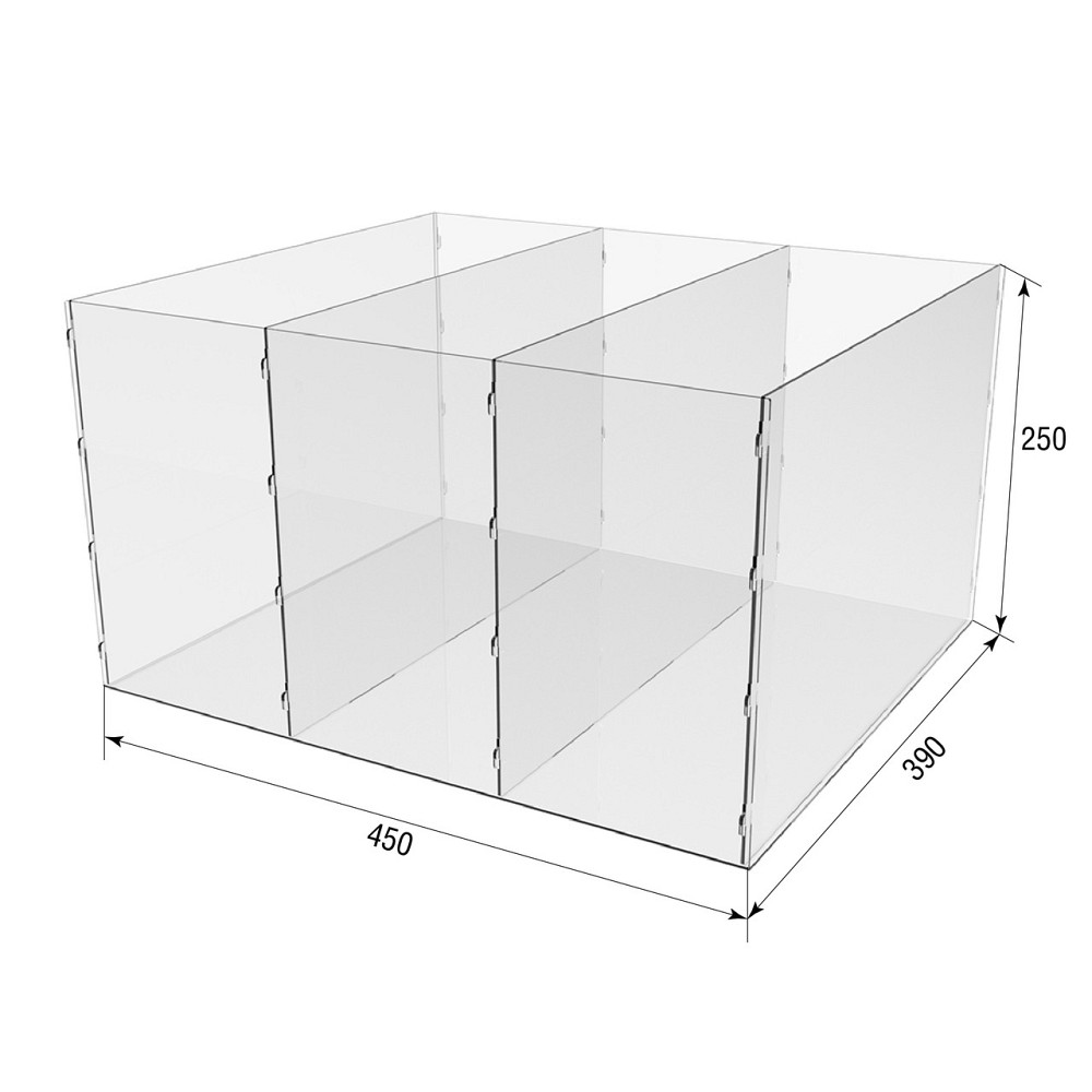 Коробка акрилова EKOSTAR 450х390х250 3 комірки Київ - фото 3