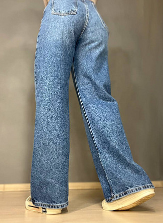 Джинсы женские It’s Basic 2499 Wide Leg с высокой талией ровные от бедра с выточками на бедрах светл Одесса - изображение 6