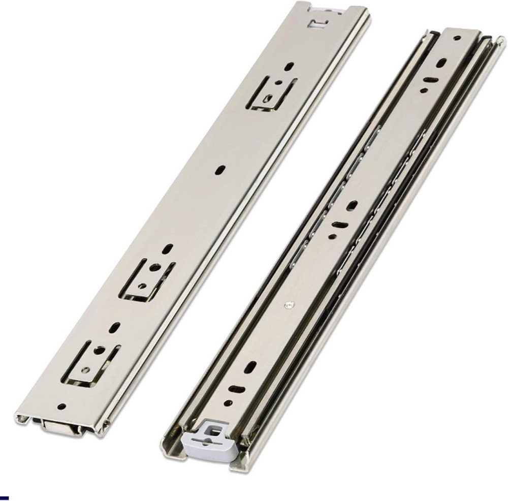 Направляющие для ящиков GUAWJRZDP 123456 цинковые полного выдвижения 300 мм шариковые тяжелые с замком для Киев - изображение 1