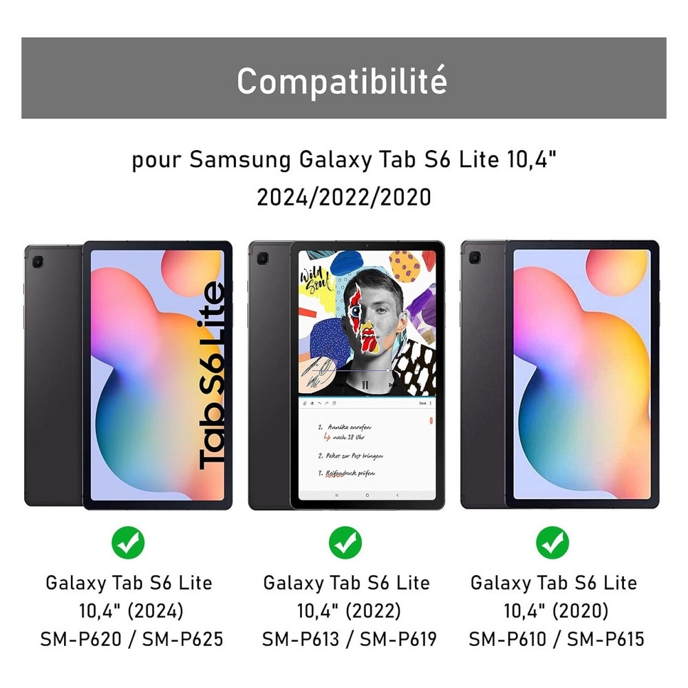 Чохол-клавіатура для Samsung Galaxy Tab S6 Lite 10.4" Чорний AZERTY Bluetooth відстібна з тримачем для стилуса Київ - фото 2