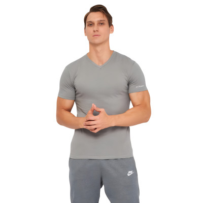 Футболка Kappa T-shirt Mezza Manica Scollo V K1311 GrigioUnito сірий M (8052394814017) Вінниця - фото 1