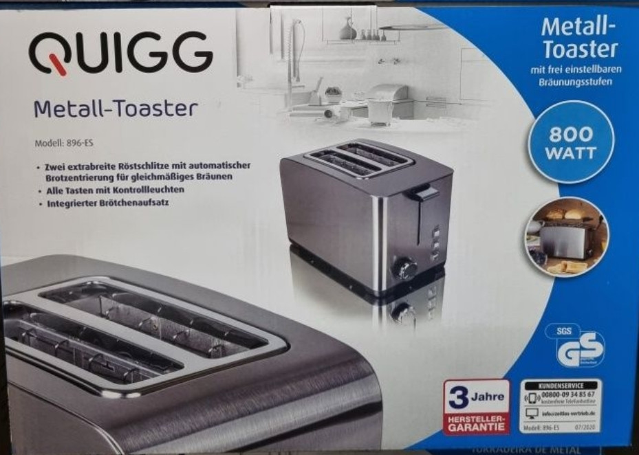 Металевий тостер Quigg,SilverCrest (Німеччина) Київ - фото 6