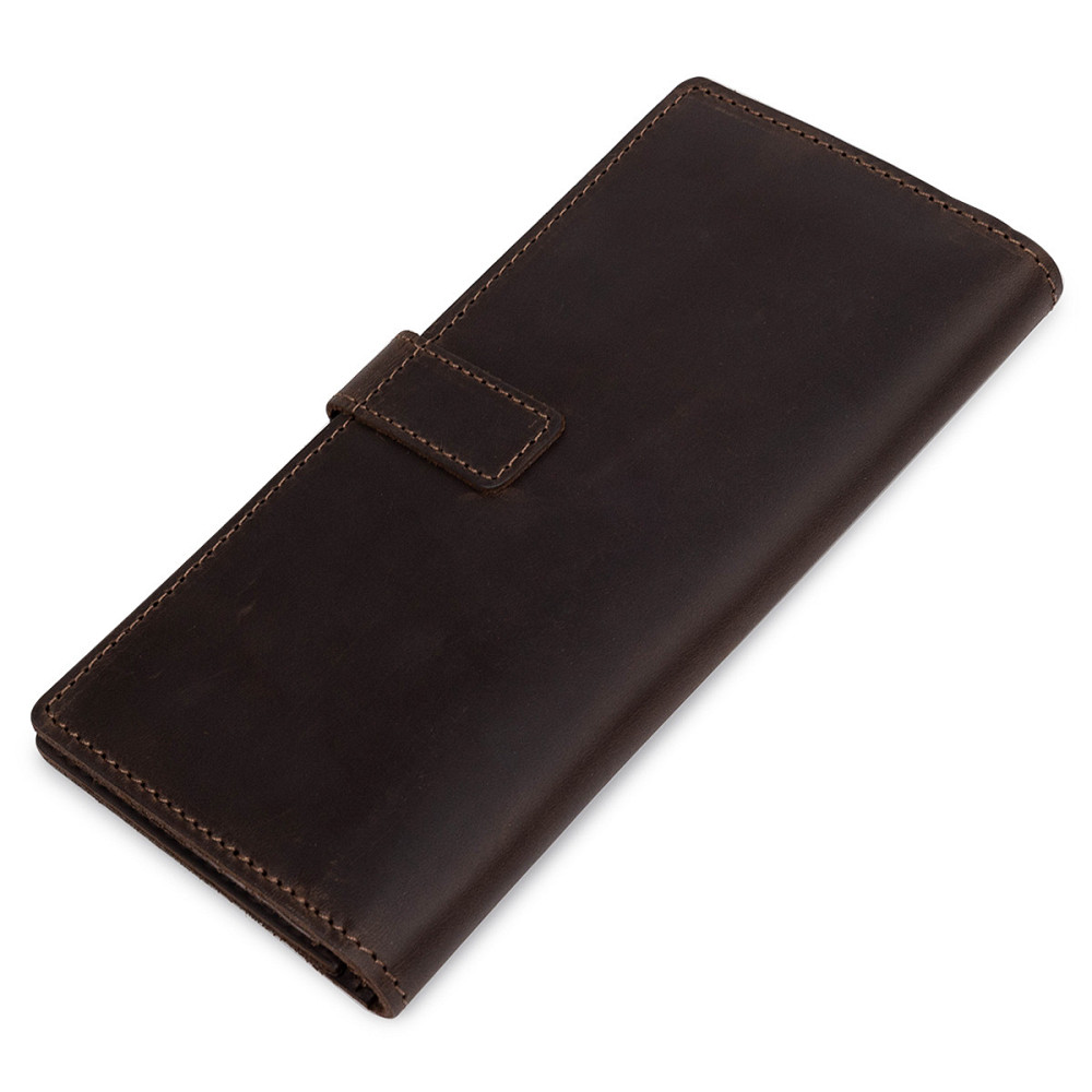 Шкіряне чоловіче матове портмоне Коричневий (GRANDE PELLE) Київ - фото 6