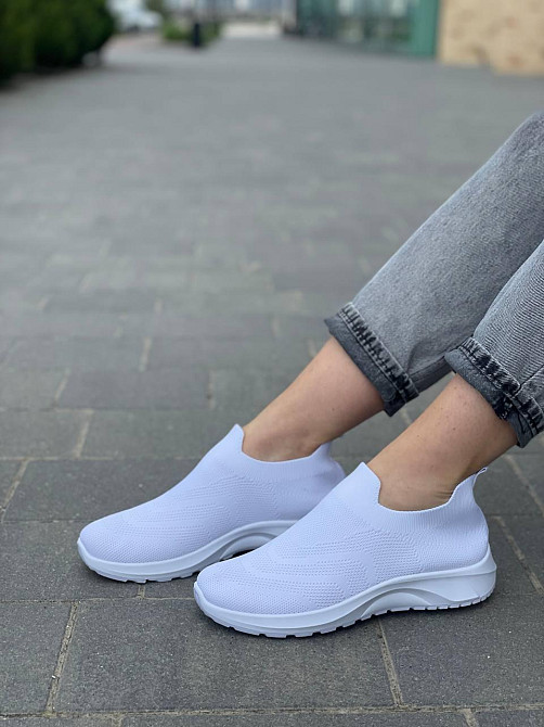 Fashion Жіночі сліпони білі FASHION 300-15 весна-літо / Зручні мокасини сітка літні р. 38-41 Коломия - фото 8