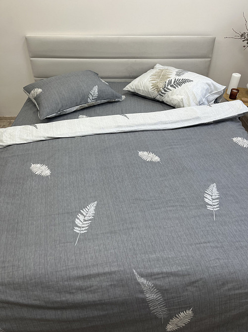 Ecotton Простирадло без резинки Ecotton Євро 220х240 см із сатину сірого кольору Коломия - фото 8