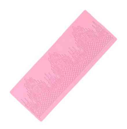 Молд для торта силиконовый Кружево 356 на 130 мм розовый Киев